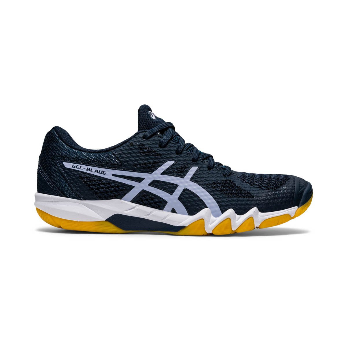 tratar con Ártico piano Asics Gel Blade 7 Women's Indoor Court Shoe (French Blue/Lilac Opal) |  RacquetGuys