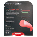 Dunlop Explosive Red 16 G Tennis String (Red) - RacquetGuys.ca