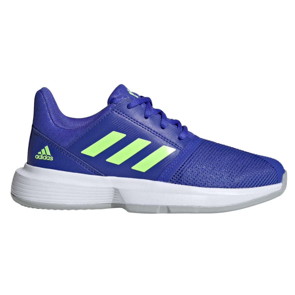moersleutel Vorm van het schip Charles Keasing adidas CourtJam XJ Junior Tennis Shoe (Blue/Neon Green) | RacquetGuys