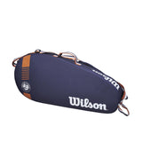 Wilson Roland Garros Team 3 Pack Racquet Bag (Navy/Orange) - RacquetGuys