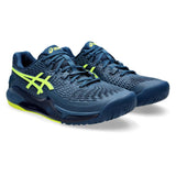 Asics Gel Resolution 9 Men's Tennis Shoe (Mako Blue/Safety Yellow)