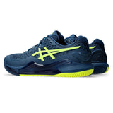 Asics Gel Resolution 9 Wide Men's Tennis Shoe (Mako Blue/Safety Yellow)