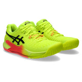 Asics Gel Resolution 9 Paris Edition Women's Tennis Shoe (Safety Yellow/Black)