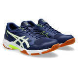 Asics Gel Rocket 11 Men's Indoor Court Shoe (Blue Expanse/Safety Yellow)