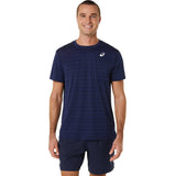 Asics Men's Court Stripe Short Sleeve Top (Midnight)