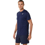 Asics Men's Court Stripe Short Sleeve Top (Midnight)