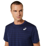 Asics Men's Court Stripe Short Sleeve Top (Midnight)