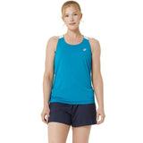 Asics Women's Court Tank Top (Teal Blue/Brilliant White)