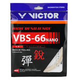Victor VBS-66 Nano Badminton String (White)