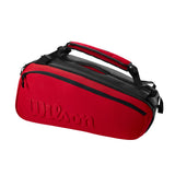 Wilson Clash v2 Super Tour 9 Pack Racquet Bag (Red/Black) - RacquetGuys.ca