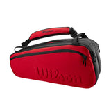 Wilson Clash v2 Super Tour 9 Pack Racquet Bag (Red/Black) - RacquetGuys.ca