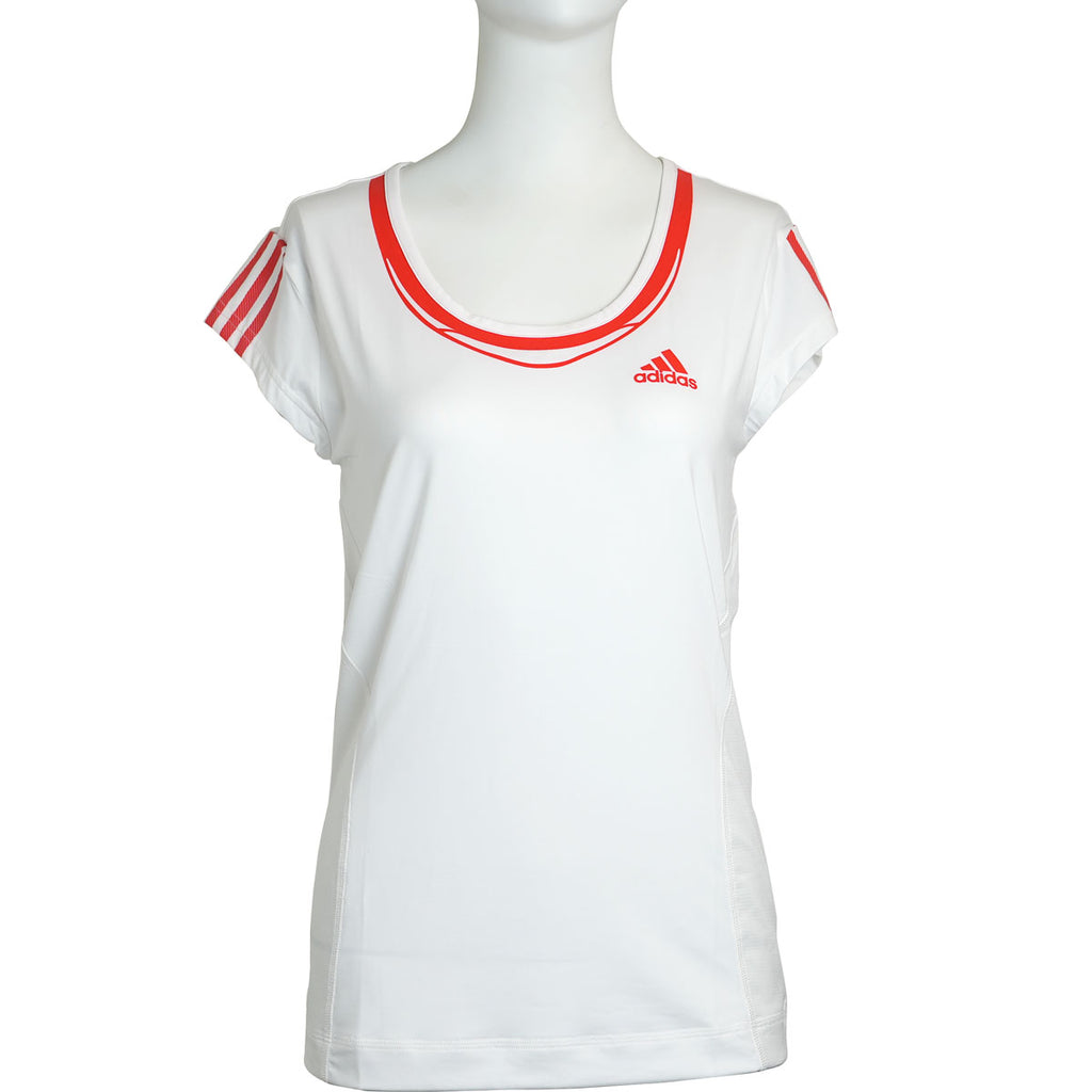 Adidas Women's Adipower Cap Sleeve (White/Red)
