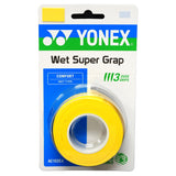 Yonex Wet Super Grap Overgrip 3 Pack (Yellow)