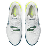 Asics Gel Resolution 9 Wide Men's Tennis Shoe (White/Teal)