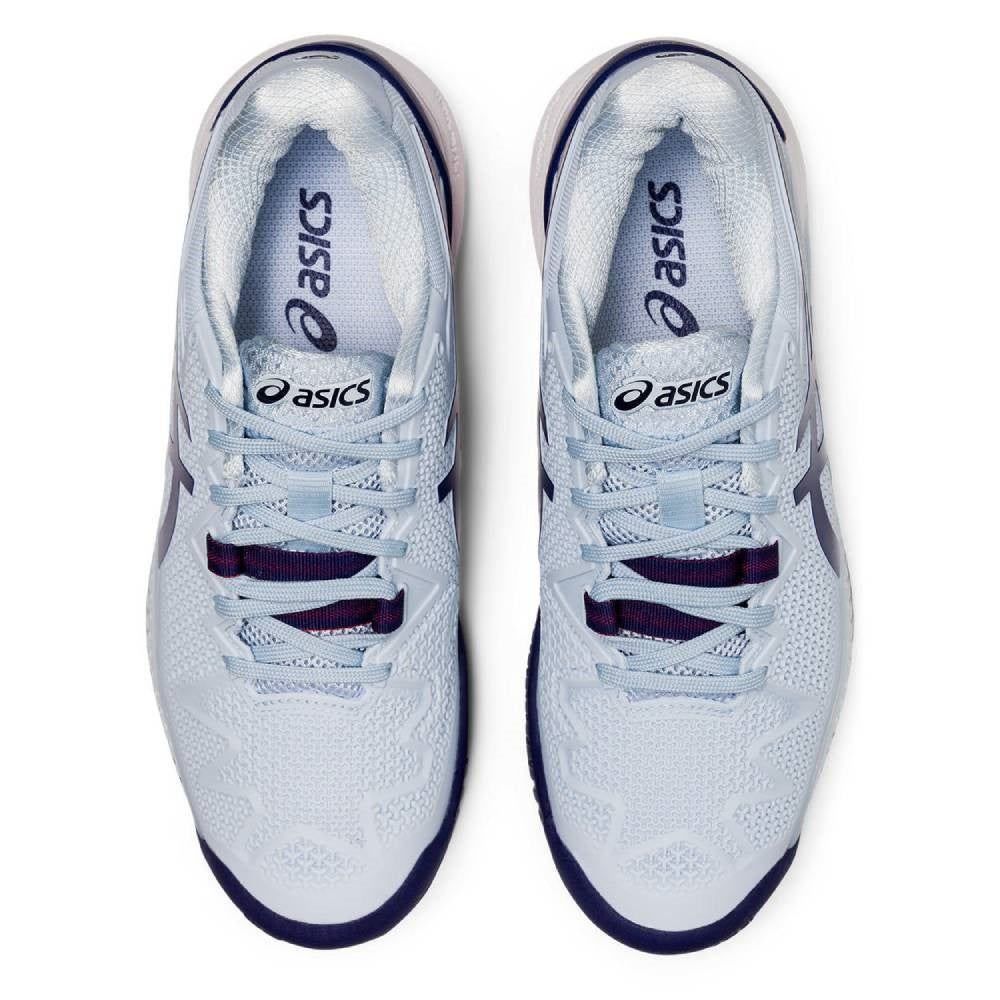 Asics Gel Resolution 8 Women's Tennis Shoe (Soft Sky/Dive Blue) - RacquetGuys.ca