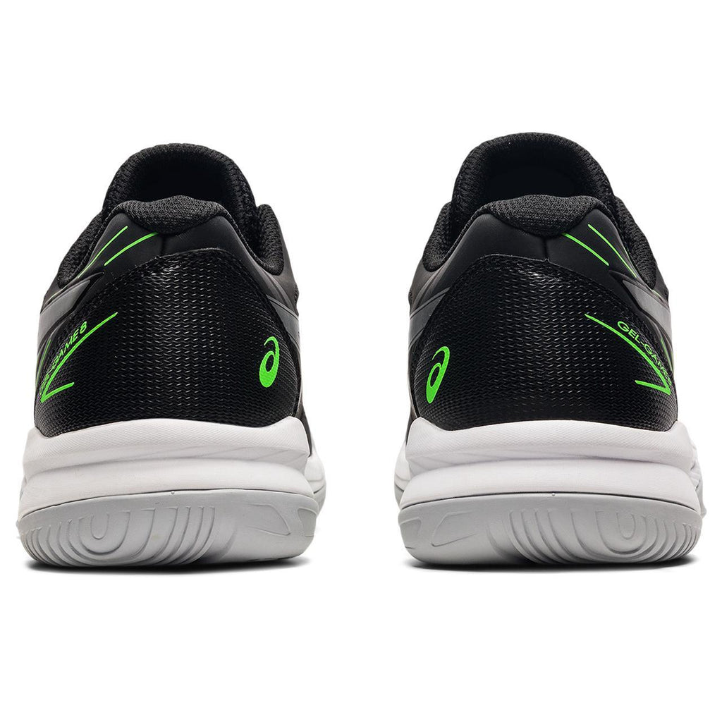 Asics Gel Game 8 GS Junior Tennis Shoe (Black/Pure Silver) | RacquetGuys
