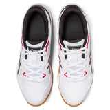 Asics Gel Rocket 10 Men's Indoor Court Shoe (White/Red) - RacquetGuys.ca