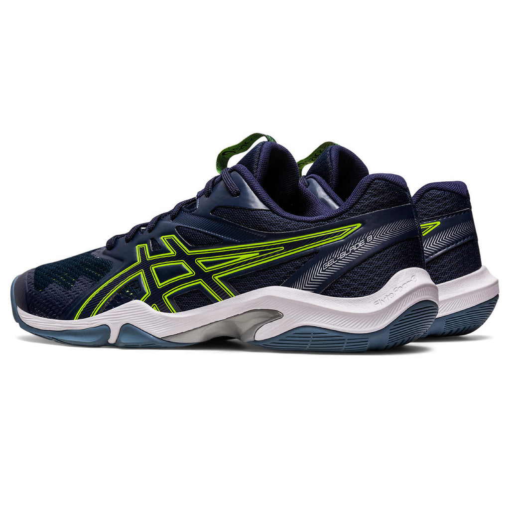 Asics Blade 8 Men's Indoor Shoe (Navy/Green) | RacquetGuys