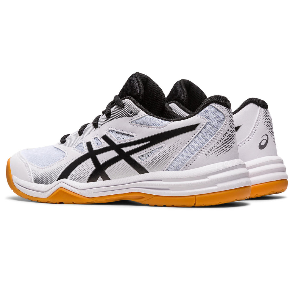 Asics Gel Upcourt 5 GS Junior Indoor Court Shoe (White/Black) | RacquetGuys