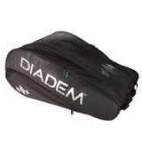 Diadem Nova Tour 12 Pack Racquet Bag (Black/Chrome) - RacquetGuys.ca