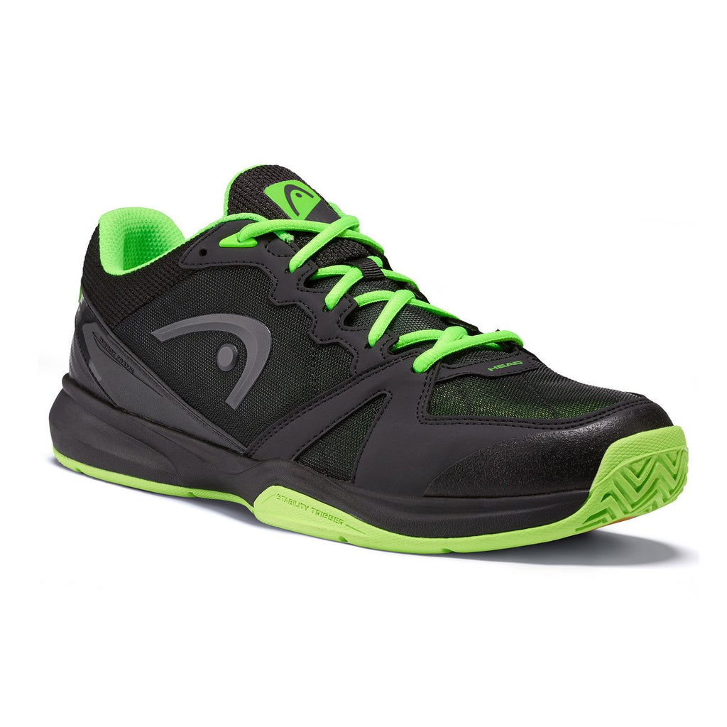 Head Revolt Pro Men's Indoor Court Shoe (Black/Green) - RacquetGuys