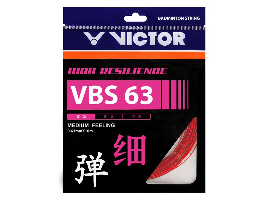Victor VBS-63 Badminton String (Red) - RacquetGuys.ca