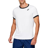Asics Men's Club Short Sleeve Top (White) - RacquetGuys