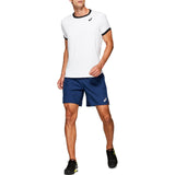 Asics Men's Club Short Sleeve Top (White) - RacquetGuys
