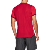 Asics Men's Club Short Sleeve Top (Red) - RacquetGuys