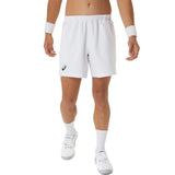 Asics Men's Court 7-Inch Shorts (White) - RacquetGuys.ca