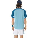 Asics Men's Match Short Sleeve Tee Top (Blue) 