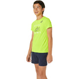 Asics Boy's Tennis Graphic Short Sleeve Top (Green)