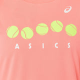 Asics Girl's Tennis Graphic Top (Guava) - RacquetGuys.ca