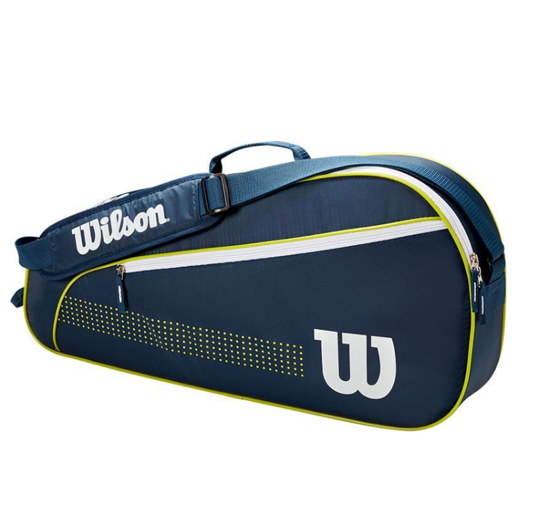 Wilson Junior 3 Pack Bag (Navy/White/Green)