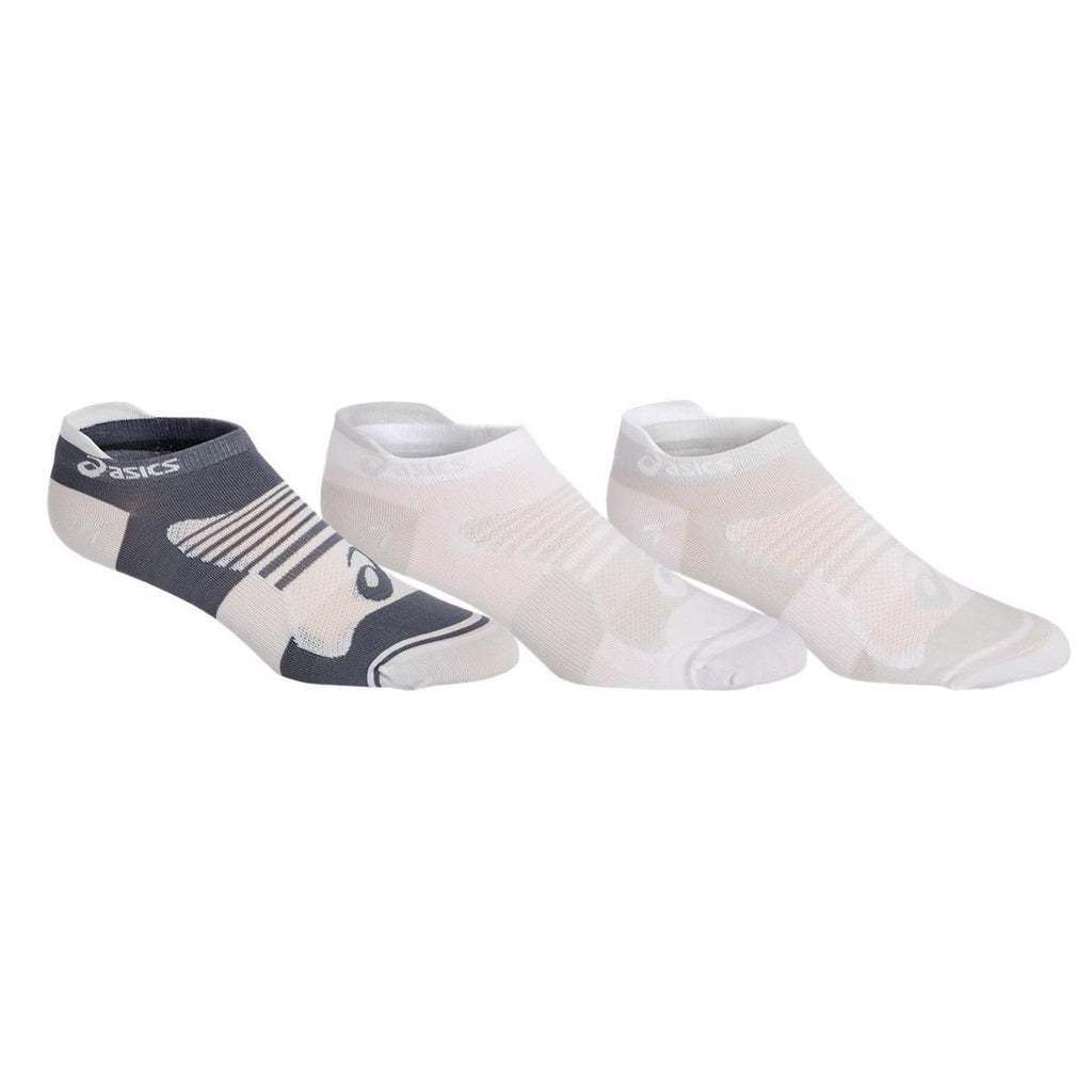 Asics Women's Quick Lyte Plus 3-Pack Socks (White/Black) - RacquetGuys