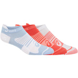 Asics Women's Quick Lyte Plus 3-Pack Socks (Blazing Coral/Mist)