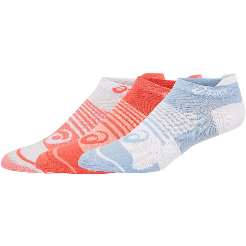 Asics Women's Quick Lyte Plus 3-Pack Socks (Blazing Coral/Mist)