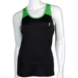 Prince Womens Racerback Tank Top (Black/Green)