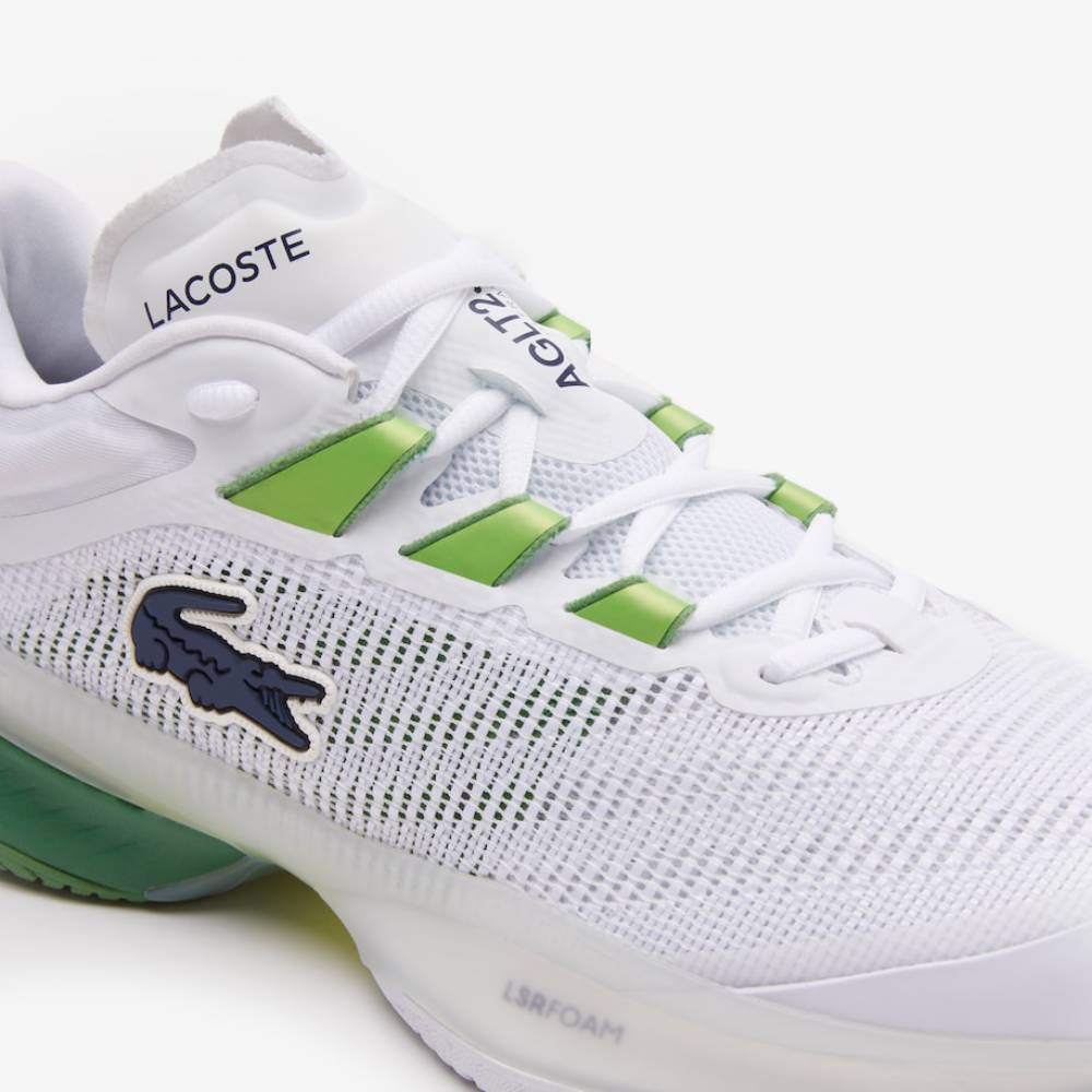 Lacoste AG-LT23 Men's Tennis Shoes (White/Green) | RacquetGuys