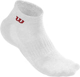 Wilson Men's Quarter Sock 3PK (White) - RacquetGuys.ca