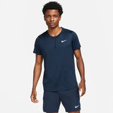 Nike Men's Dri-FIT Advantage Zip Polo (Obsidian/White)