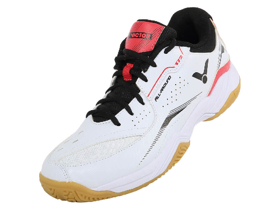 Victor A172 Men's Indoor Court Shoe (White/Red)