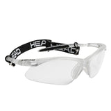 Head Icon Pro Eyeguard (White/Silver) - RacquetGuys