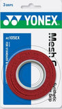 Yonex Mesh Grap Overgrip 3 Pack (Red) - RacquetGuys