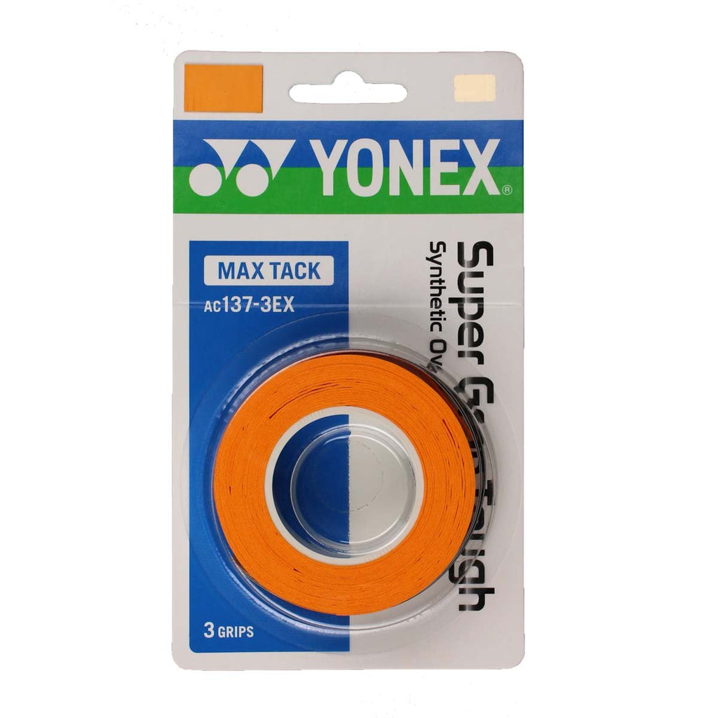 Yonex Super Grap Tough Overgrip 3 Pack (Orange) - RacquetGuys