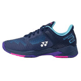 Yonex Power Cushion Sonicage 2 Women's Tennis Shoe (Navy/Blue Purple) - RacquetGuys.ca