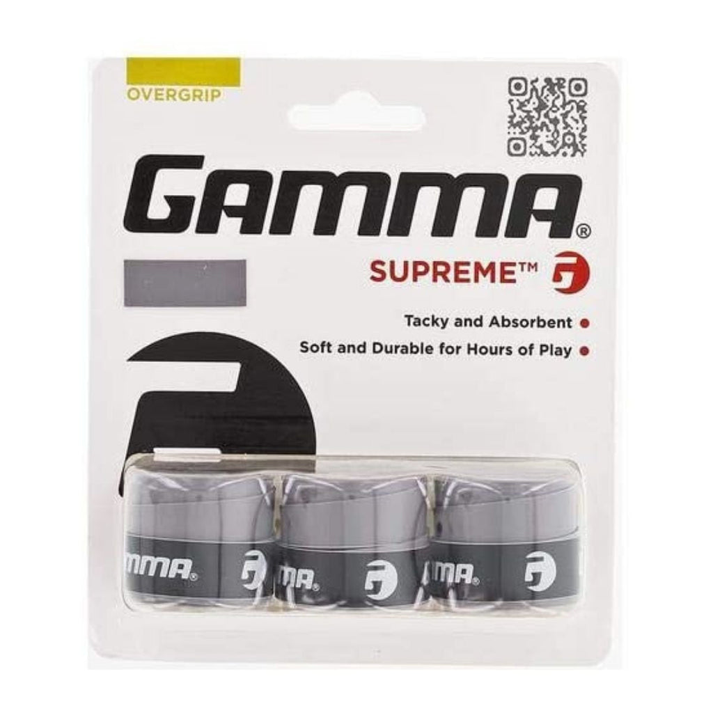 Gamma Supreme Overgrip 3 Pack (Grey)