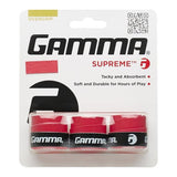 Gamma Supreme Overgrip 3 Pack (Red) - RacquetGuys