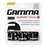 Gamma Supreme Perforated Overgrip 3 Pack (Black) - RacquetGuys