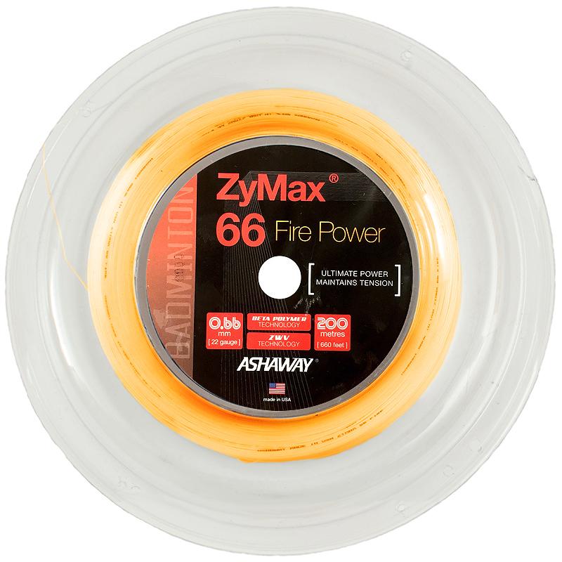 Ashaway Zymax 66 Fire Power Badminton String Reel (Orange) - RacquetGuys